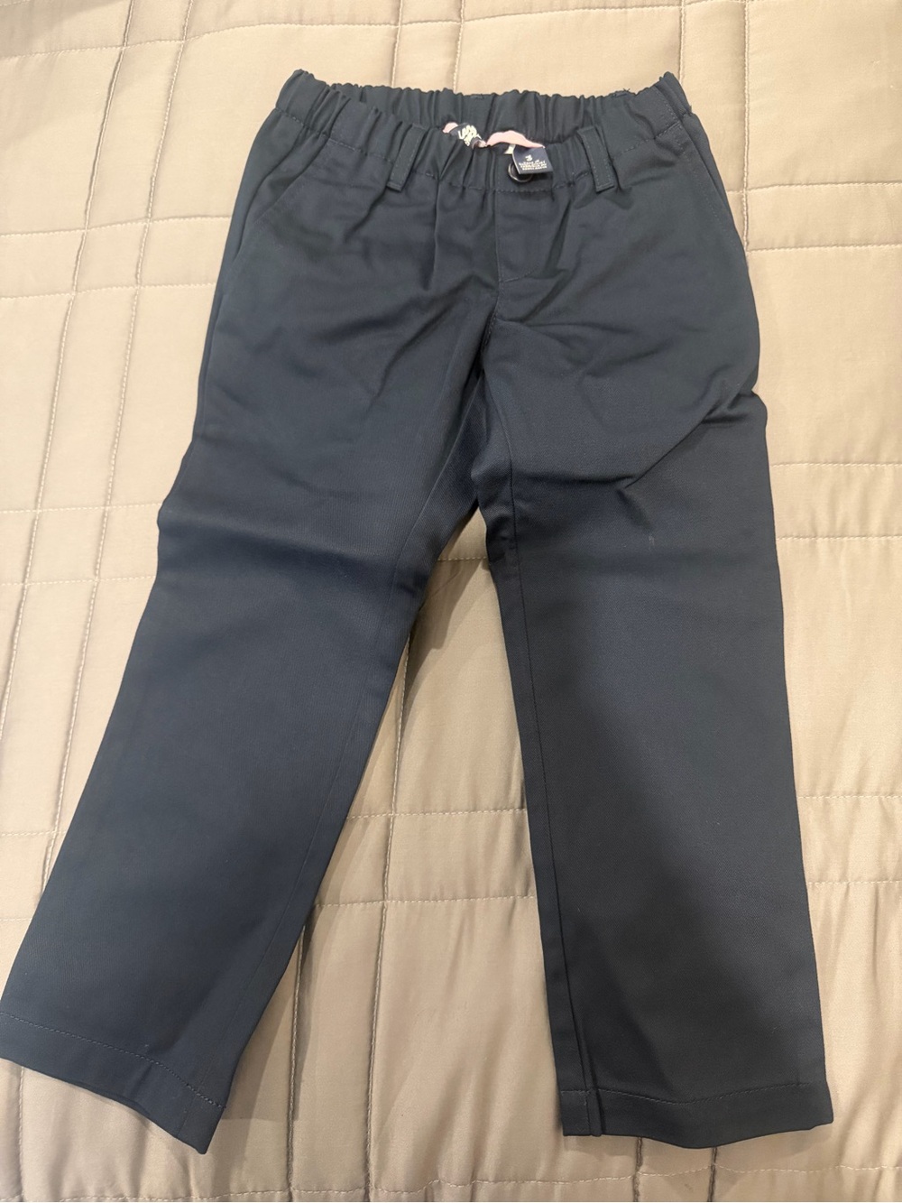 Brand new Lands end girls Elastic Waist Dress Pants - Navy size 3
